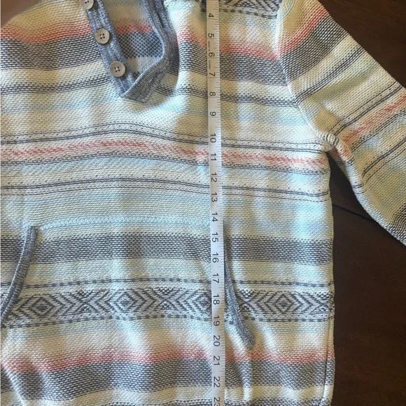 Faherty Men's Striped Hoodie in Gray and Pastel - Picture 4 of 4